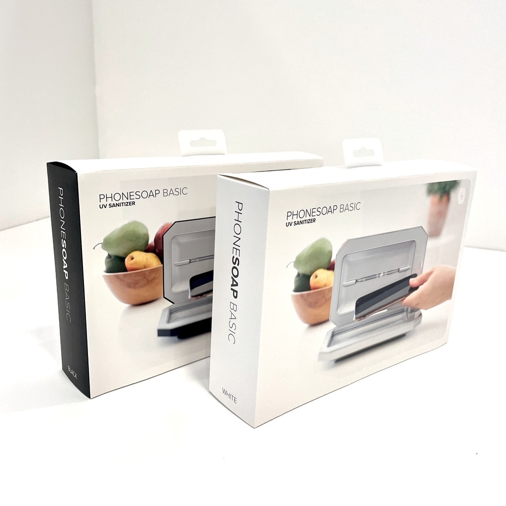 TWO PhoneSoap cell phone UV Sanitizers B/W